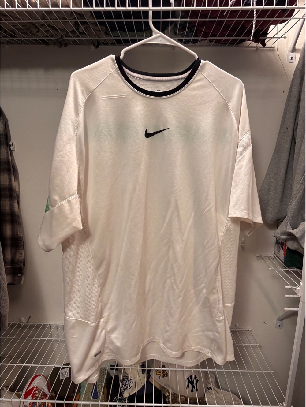 Nike Dri-FIT White and Green Athletic Shirt XXL